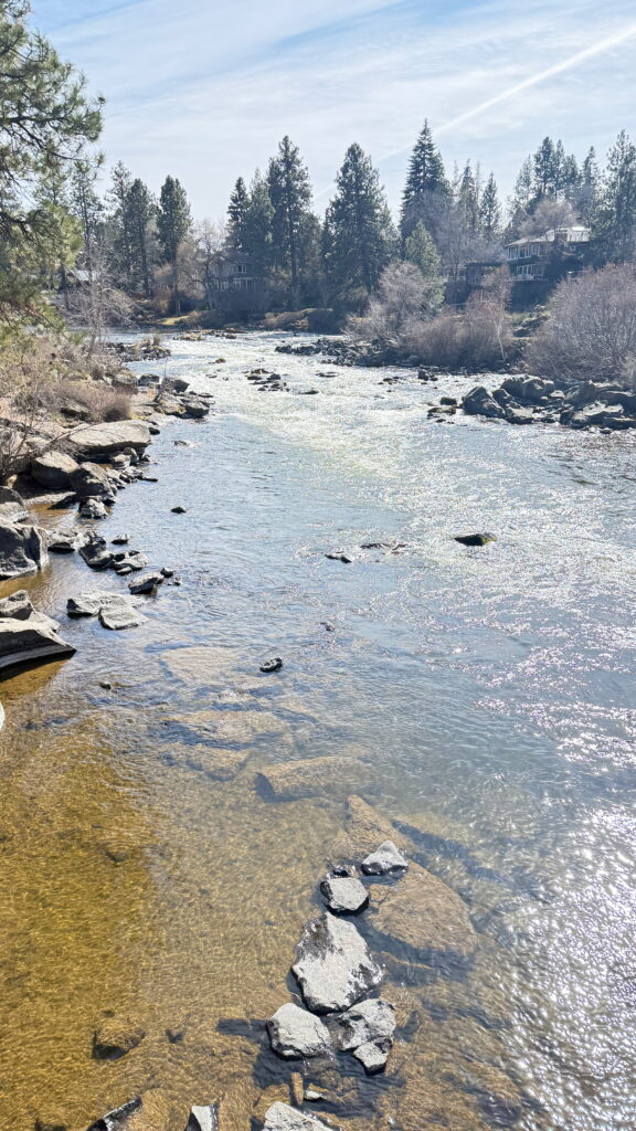 First Street Rapids on the Deschutes River Trail in Bend, Oregon.